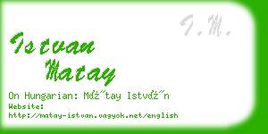 istvan matay business card